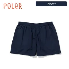 ポーラー ナイロンショートパンツ POLER NYLON WIDE STUFF SHORTS ナイロンワイドスタッフショーツ メンズ レディース ボトムス シンプル 無地 ワンポイントロゴ ビーチ アウトドア  251MCV0019 2025 正規品のサムネイル
