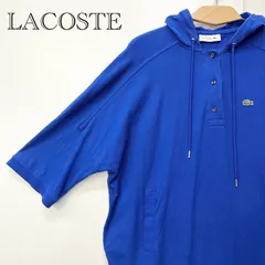 LACOSTE ラコステ フード ポロ ワンピース ロング 38 ブルー 青 半袖 レディースのサムネイル