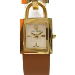 トリーバーチ TORY BURCH サリー・ラウンレザーウォッチ Surrey Brown Leather Watch 腕時計 クォーツ アナログ 2針 バングルウォッチ レザーバンド 茶 ブラウン 白 ホワイト TRB7001 /YT26のサムネイル