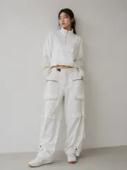 26 新品 スタイルナンダ プレ ダメージ ツーウェイ デニムパンツ 白/Sのサムネイル