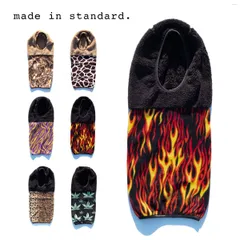 メイドインスタンダード フリース ネックウォーマー フード MADE IN STANDARD PRINTED HOODE WARMER アニマル ジラフ ゼブラ レオパード リーフ ブラック スノーボード スキー ユニセックス MS21F001 正規品のサムネイル