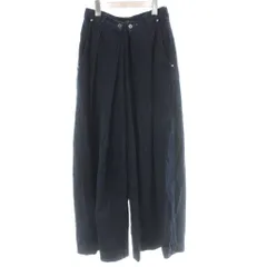 ナイン NINE デニムワイドパンツ 0 紺 ネイビー タック入り ボタンフライ スラッシュポケット /AB ■OSのサムネイル