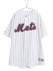 [Great deals with coupons available!] Mets Baseball Shirt Men's XXXL (approx.) / MLB Official Majestic Major League Uniform Game Shirt Baseball Plus Size