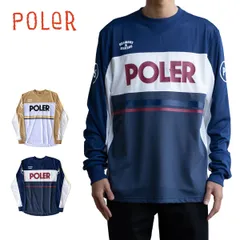 ポーラー Tシャツ 長袖 POLER TECH MOTO JERSEY メッシュ ジャージ プリント フロントプリント バックプリント ブランドロゴ ベージュ ネイビー アウトドア キャンプ 登山 スポーツ ストリートのサムネイル