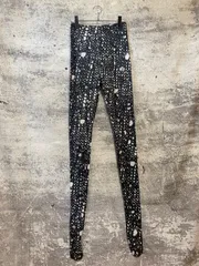 コムデギャルソン　14AW　デストロイニットプリントタイツのサムネイル