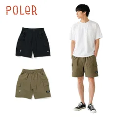 ポーラー レスク コラボ ハイブリッドショーツ ショートパンツ POLER Lesque HYBRID SHORTS カーゴポケット 水辺 メンズ レディース ボトムス シンプル 無地 ワンポイントロゴ ビーチ アウトドア  251MCV0196 2025のサムネイル