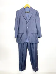 BEAMS F LORO PIANA ビームスF ロロピアーナ ピンヘッド スーツ セットアップ シングル テーラード ジャケット スラックス ネイビー Ks7-41のサムネイル