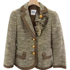 モスキーノ MOSCHINO CHEAPANDCHIC テーラード 花 リボン ジャケット RA05141111 カーキグリーン 38サイズ レディースのサムネイル