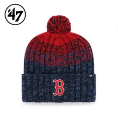 47 フォーティーセブン ニットキャップ ビーニー 帽子 ユニセックス 47BRAND ボストン レッドソックス カフニット ネイビー Red Sox Cascade Cuff Knit Navy 野球チーム ボンボン ボーダー メジャーリーグのサムネイル