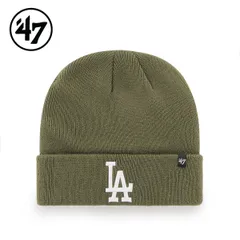 47 フォーティーセブン ニットキャップ ビーニー 帽子 ユニセックス 47BRAND ロサンゼルス・ドジャース カフニット カーキ系 Dodgers 'Raised '47 Cuff Knit Sandalwood 野球チーム 折り返しのサムネイル