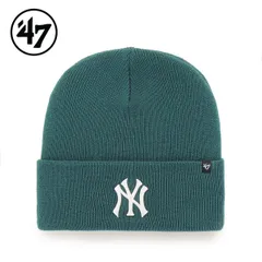 47 フォーティーセブン ニットキャップ ビーニー 帽子 ユニセックス 47BRAND ニューヨーク・ヤンキース カフニット グリーン Yankees Haymaker ’47 Cuff Knit Pacific Green 野球チーム 折り返しのサムネイル
