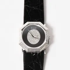 PIAGET ピアジェ Octagonal オクタゴナル 腕時計 93401 重量26.78g K18WG 750刻印 オニキス パヴェダイヤ 手巻き 美品 中古 4a001798のサムネイル