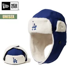 ニューエラ フライトキャップ 帽子 NEW ERA トラッパー ロサンゼルス・ドジャース ダークロイヤル Trapper Los Angeles Dodgers Dark Royal ユニセックス 刺繍 ロゴ 防寒 ポーラテックフリース ストリート 定番のサムネイル