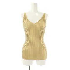 エーピーストゥディオ AP STUDIO アパルトモン シルクコットンRIB Vest リブベスト タンクトップ ベージュ /DF ■OSのサムネイル
