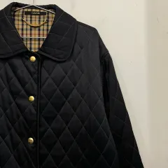 DAKS ゴールデンスティッチ インナーCHECK キルティング ロングコートのサムネイル