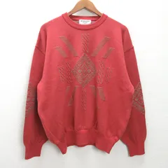 g■マンシングウェア/Munsingwear ニットセーター/ウール ゴルフ【LL】赤系/men's/11【中古】■のサムネイル