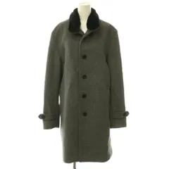 ブラックレーベルクレストブリッジ BLACK LABEL CRESTBRIDGE コート アウター ロング ファー ウール L グレー ブラック 51B01-201-06 /DO ■GY12のサムネイル