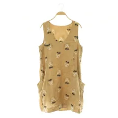 フランシュリッペ franche lippee いたずらねこ Vネックジャンパースカート ワンピース ミニ ノースリーブ M ベージュ /MY ■OSのサムネイル