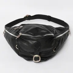 CHROME HEARTS クロムハーツ スナットバッグ XL ダガー ガンスリンガー レザーボディバッグ ウエストバッグ シルバー925 美品 中古 4a004646のサムネイル