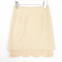 N.Natural Beauty Basic N.ナチュラルビューティーベーシック スカート 膝下丈 毛 S ベージュ レース kz11372のサムネイル