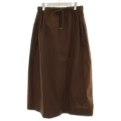 Sマックスマーラ 'S Max Mara ギャザードローコードロングスカート 36 茶 ブラウン ウエストゴム 24191010416 /GG26のサムネイル
