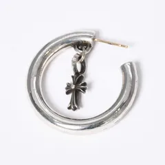 極美品 CHROME HEARTS クロムハーツ HOOP FAT SML STACK CHCRS CHクロス フープピアス 重量約14.46g シルバー925 片耳用 中古 4a003607のサムネイル