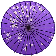 WOVTE 和傘 番傘 紙傘 舞踊傘 踊り傘 和風日傘 子供 大人 防水 飾り用 80*84cm 和服 長傘 伝統工芸 古典傘 撮影道具 写真 演劇 花嫁 七五三 cosplay 部屋装飾用 結婚式 コスチュームのサムネイル
