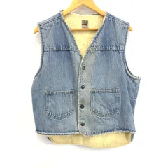 70s Carhartt カーハート デニム ボア ベスト L ブルー メンズ _201のサムネイル