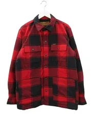 ラングラー WRANGLER シェルパ フランネル スナップ シャツジャケット M バッファローチェック レッドのサムネイル