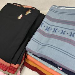 Y6アンティーク着物色々15着 まとめ売り リメイク材料 正絹錦紗銘仙等