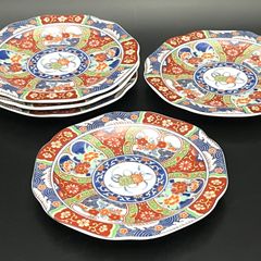 有田焼 伊万里焼 古伊万里 金彩 色絵 小皿 中皿 平皿 5寸皿5客セット
