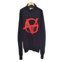 ヴェトモン VETEMENT ANARCHY KNITTED TURTLENECK アナーキー タートルネック ニット セーター XS 黒 ブラック UE51KN300R ☆AA★のサムネイル