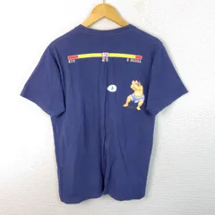 UNIQLO ユニクロ CAPCOM カプコン ストリートファイター Tシャツ 半袖 ネイビー メンズ 古着 ナード系 ストリート