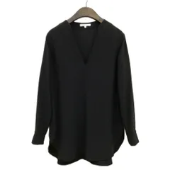 ヘルムートラング HELMUT LANG Vネック プルオーバー シャツ ブラウス レーヨン アセテート S ブラックのサムネイル