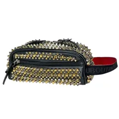 クリスチャンルブタン Christian Louboutin ブラスター セカンドバッグ スタッズ ポーチ レザー ブラック レッド レディース 【中古】のサムネイル