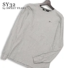 SY32 by SWEET YEARS スウィートイヤーズ 通年★ 長袖 ロゴプリント ロンTシャツ カットソー 日本製 Sz.S メンズ 灰のサムネイル