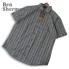 【新品 未使用】 Ben Sherman ベンシャーマン 春夏 CARNABY FIT★ 半袖 チェック柄 シャツ Sz.3 メンズのサムネイル