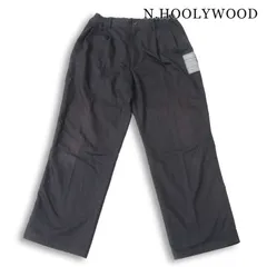 25SS★ N.HOOLYWOOD ミスターハリウッド 【DOUBLE TUCK TROUSERS】 ワイド イージー パンツ スラックス Sz.38 メンズ 黒のサムネイル