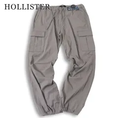 【新品 未使用】 HOLLISTER ホリスター 春夏★ ストレッチ ワイド パラシュート カーゴ パンツ 大きいサイズ Sz.XL メンズのサムネイル