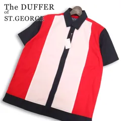 【新品 未使用】 The DUFFER of ST.GEORGE ダファー オブ セントジョージ 春夏★ 半袖 切替デザイン シャツ Sz.M メンズのサムネイル