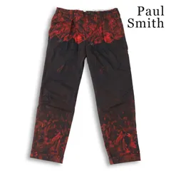 Paul Smith ポールスミス メインライン★ 薔薇 ローズ柄 グラデーション総柄 タック スラックス パンツ 日本製 Sz.M メンズのサムネイル