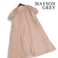 MAYSON GREY メイソングレイ 春夏★ 半袖 ビッグシルエット 前開き フレア ロング シャツ ワンピース Sz.2 レディースのサムネイル