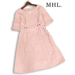 MHL. マーガレットハウエル 春夏★ 半袖 コットン ツイル ノーカラー ワンピース 日本製 Sz.1 レディースのサムネイル