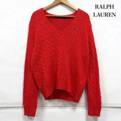 ラルフローレンスポーツ Vネック ケーブルニット セーター ポニー刺繡 メンズ XL ISItems【USED】【古着】【中古】50163596のサムネイル
