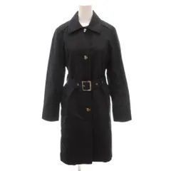 トミーヒルフィガー TOMMY HILFIGER ステンカラ―コート ボンディング加工 ロゴ金具 S 紺 ネイビー /TQのサムネイル