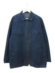 パパス Papas ジップアップ デニム ブルゾン L ジャケット インディゴブルー アウター 上着のサムネイル