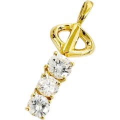 [Christian Dior] Diamond 0.29ct Pendant Top, K18 Gold, 1.2g, Women's [Used] [Makoto Pawn Shop] [BL]