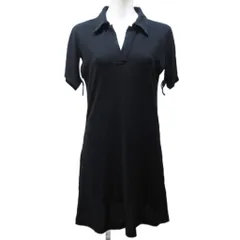 ヨウジヤマモト YOHJI YAMAMOTO +NOIR 05SS アーカイブ ワンピース リボン ストレッチ ひざ丈 半袖 3 約L 黒 ブラック IBO61 0204のサムネイル