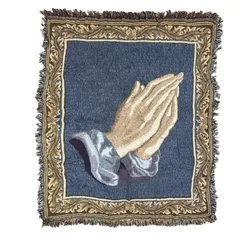 vintageラグ ブランケット マルチカバー タペストリー アルブレヒトデューラー 祈る手 絵画 Rug Blanket Praying Hands 3785のサムネイル