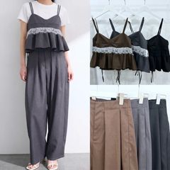 フロントカットドット美シルエットワンピ ドット柄ワンピース Frene